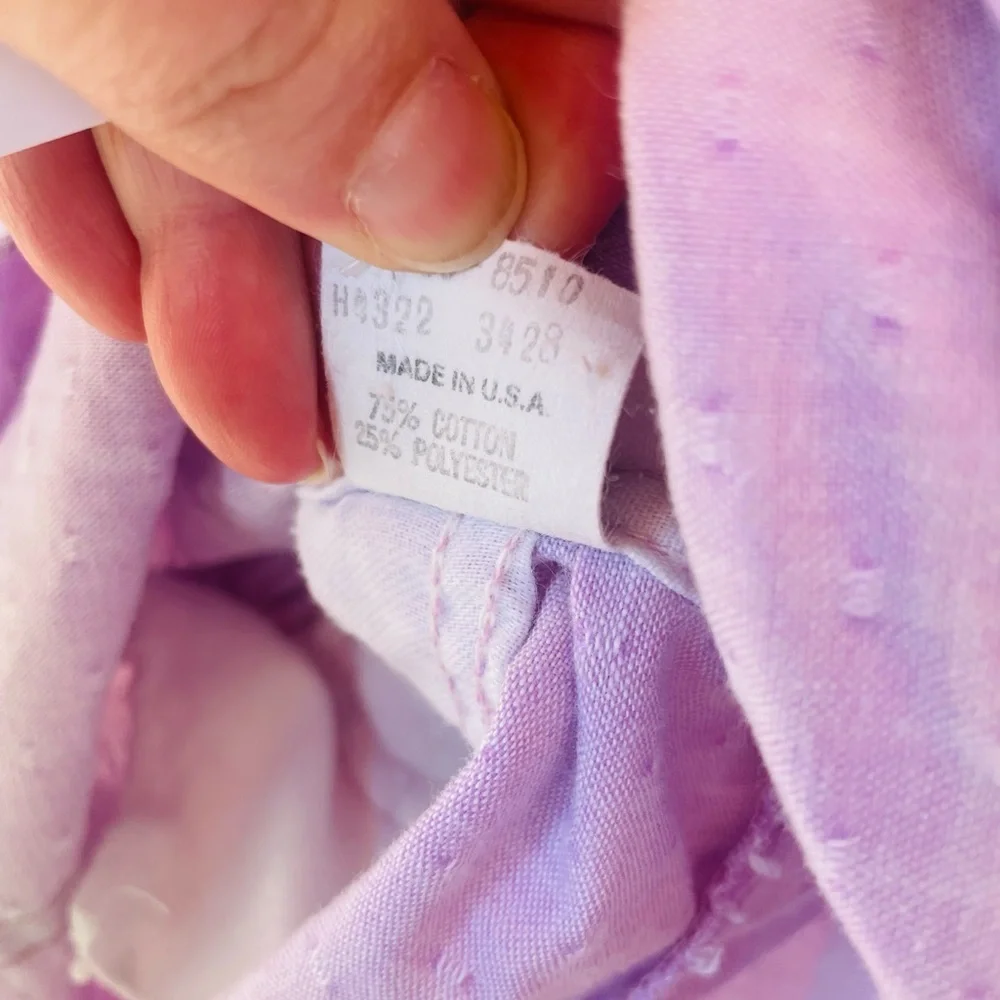 Vintage OshKosh B’gosh Lavendar Overalls/ 12 Months/ Made in USA